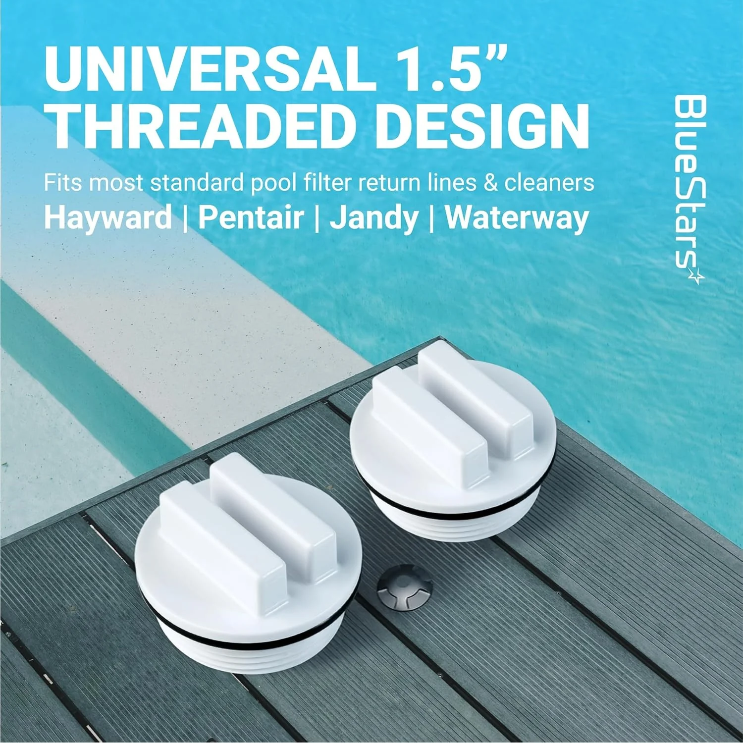SP1022C 1.5" Pool Plug with O-Ring Threaded for Winterizing Pools for Hayward Pentair Pool Filter Drain Plug - 6 Pack - Image 4