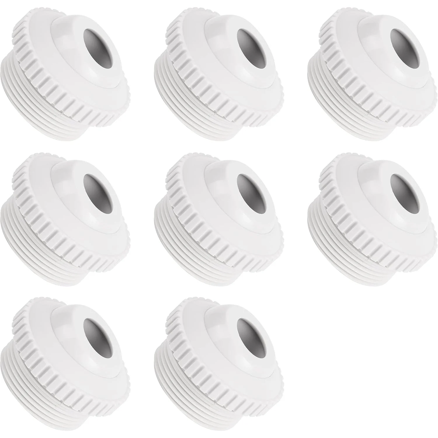 Pool Jet Nozzles SP1419D Directional Flow Hydrostream Return Jet for Adjustable 3/4" Opening Rotating Eyeball & 1-1/2" MIP Thread - 8 Pack