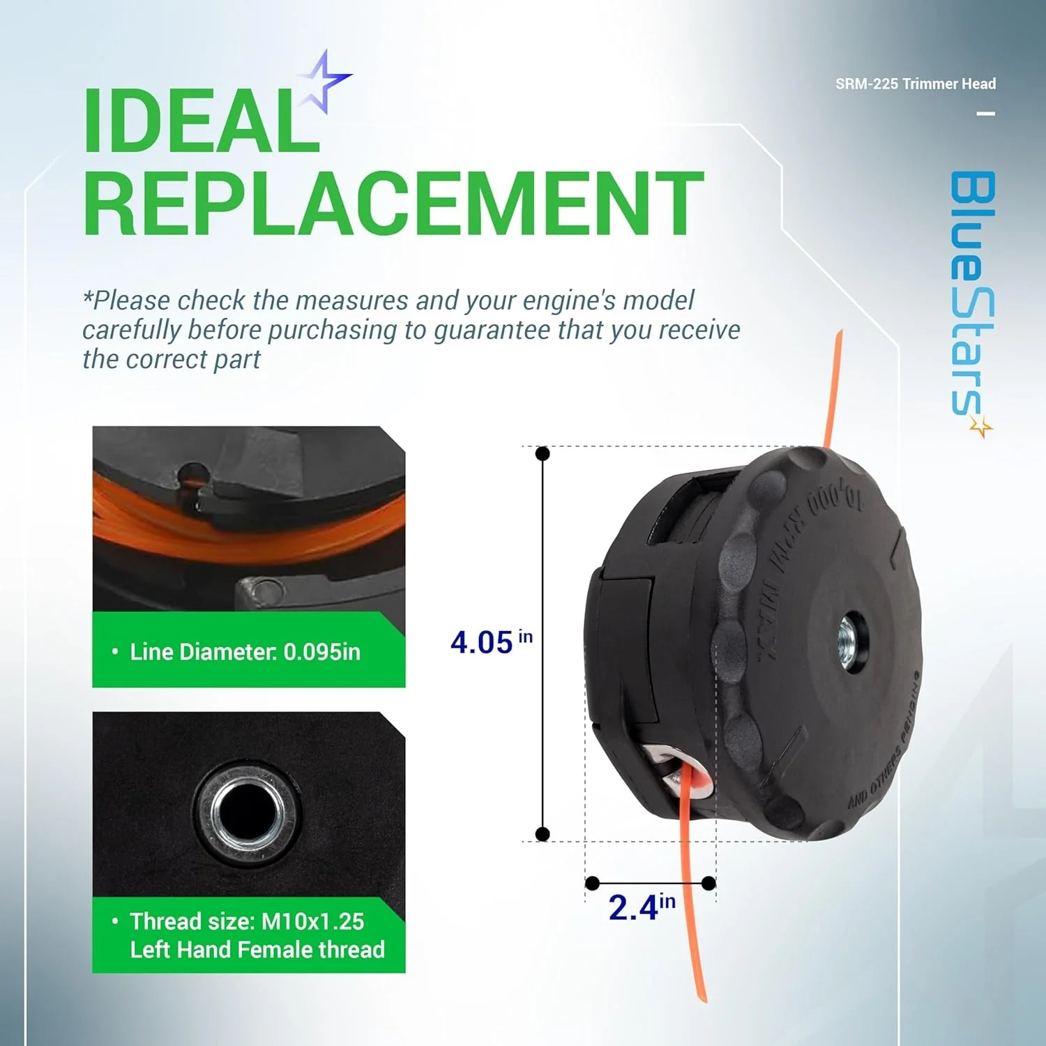 SRM-225 String Trimmer Head - Fits Echo SRM-225, SRM-210, SRM-2100, SRM-200 - 2 Pack Ver. 2 - Image 2
