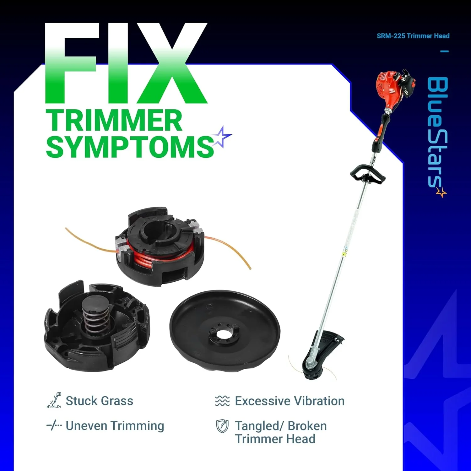 SRM-225 String Trimmer Head - Fits Echo SRM-225, SRM-210, SRM-2100, SRM-200 - 2 Pack Ver. 2 - Image 7