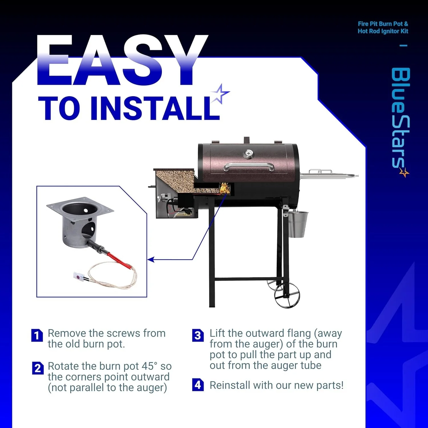Stainless Steel Fire Burn Pot and Hot Rod Ignitor Kit - Image 7