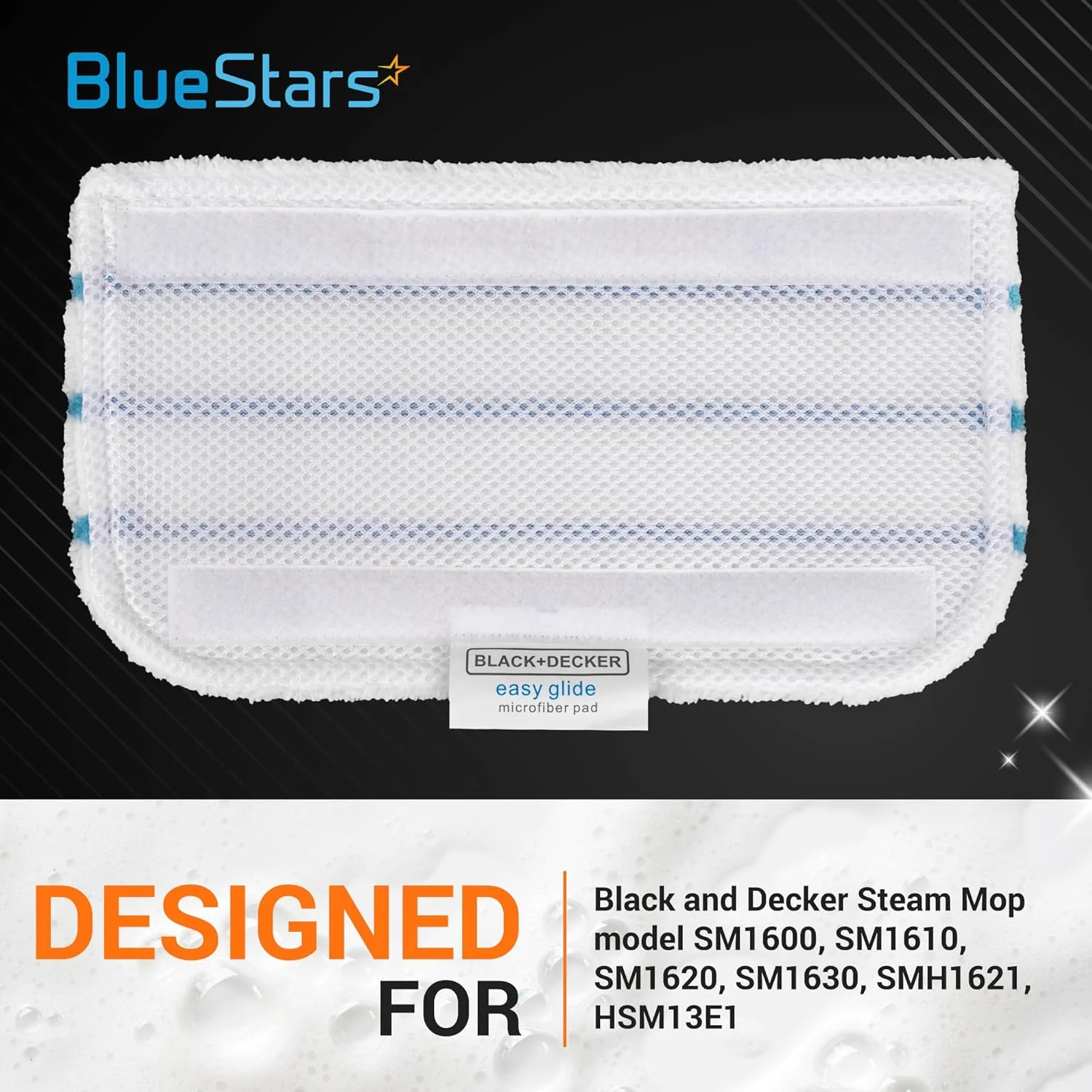 SMP20 Steam Mop Pads Replacement - For Black and Decker Steam Mop SM1600, SM1610, SM1620, HSMC1321 - 5 Pack - Image 3