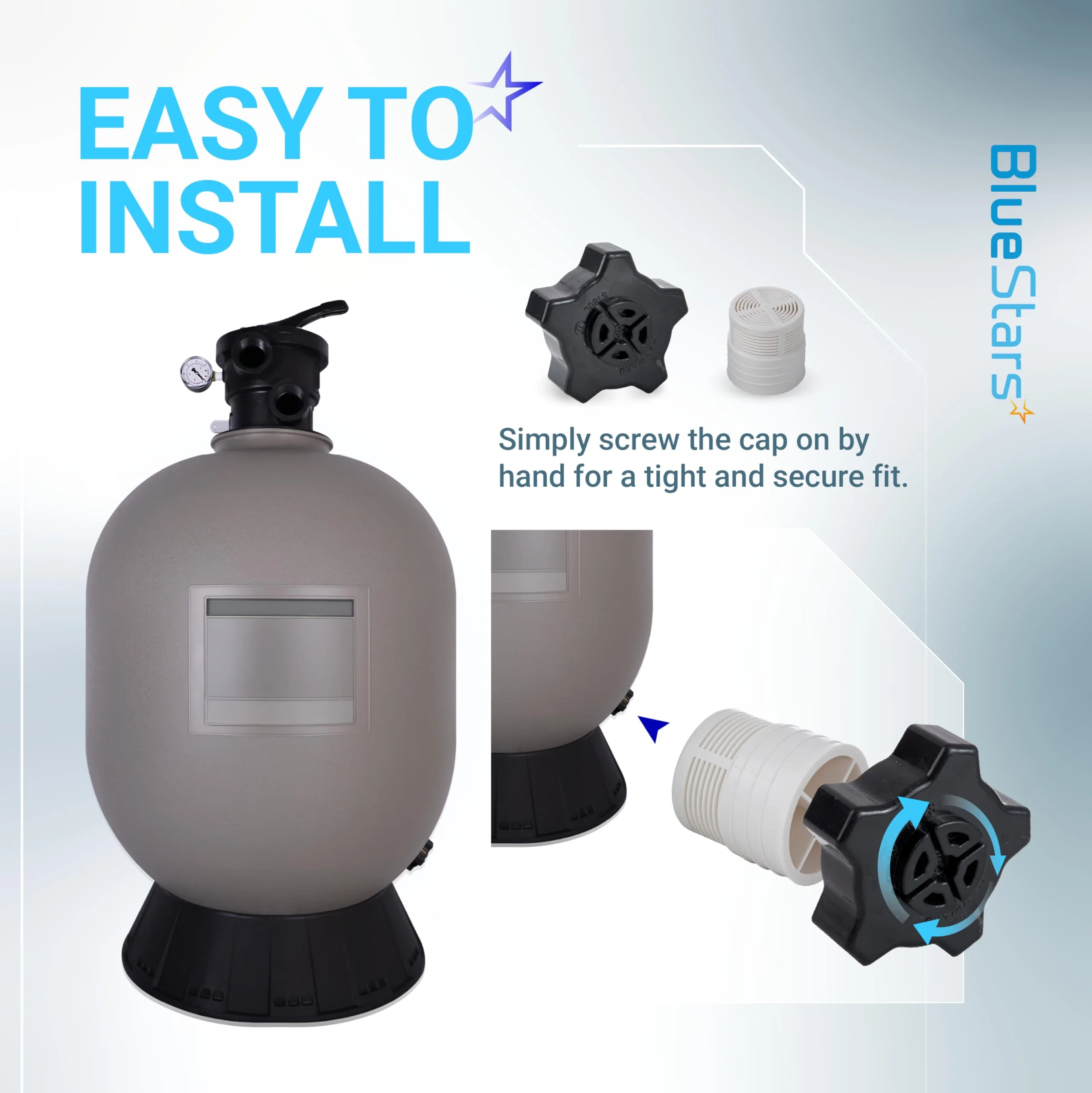 SX180LA Pool Sand Filter Drain Cap Assembly - For Hayward Pro-Series and Pro-Series Plus Sand Filters S180T S210T S220T S230T - Image 6