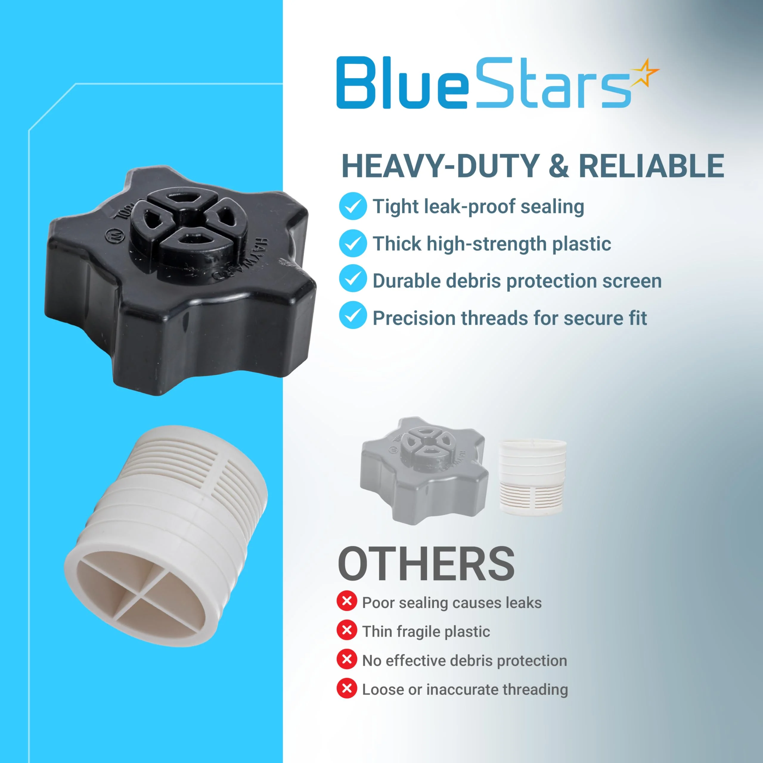 SX180LA Pool Sand Filter Drain Cap Assembly - For Hayward Pro-Series and Pro-Series Plus Sand Filters S180T S210T S220T S230T - Image 8