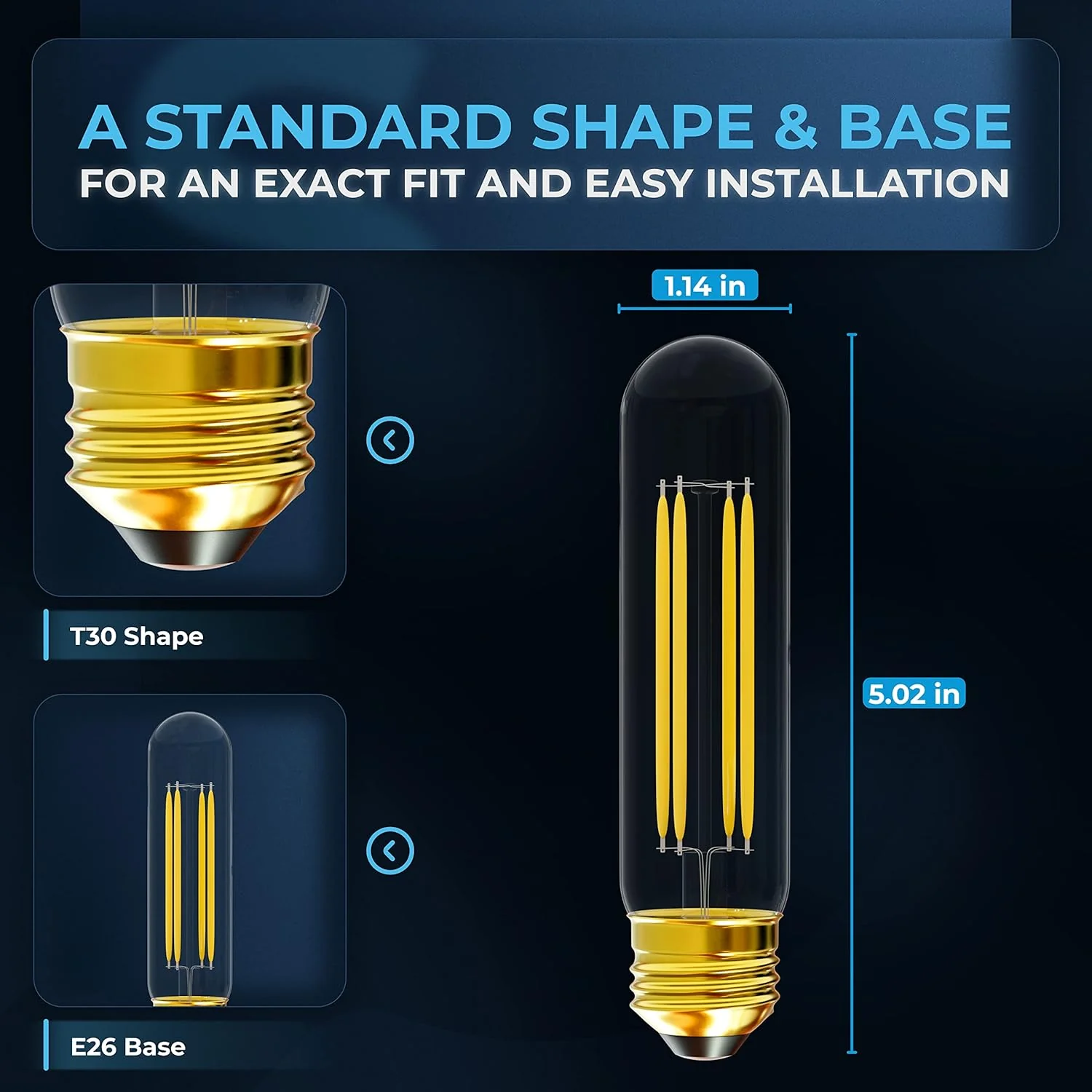 T10 Tubular LED Light Bulbs T30 - Image 3