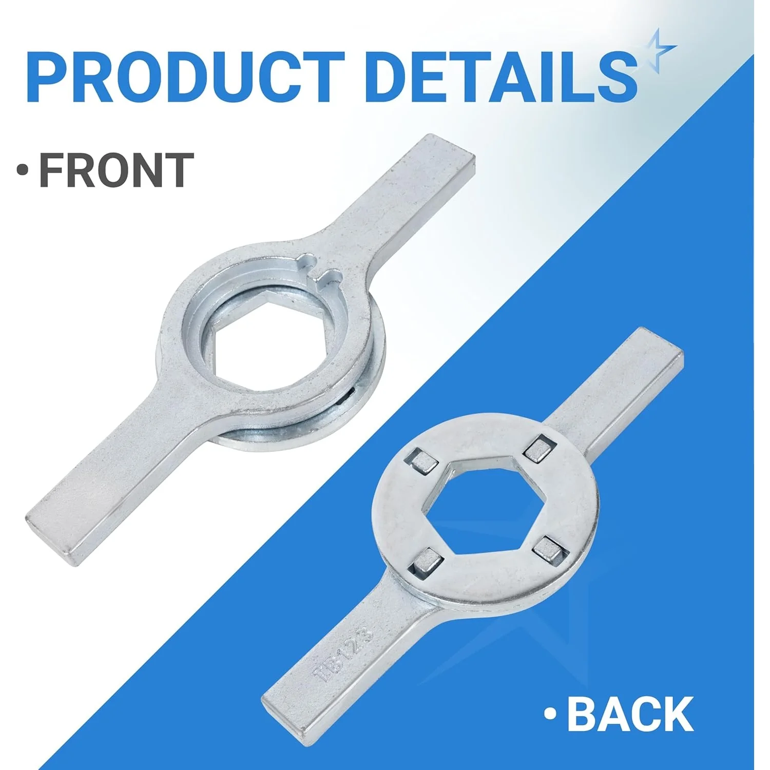 TB123A Washing Machine Spanner Wrench Replacement - For for Maytag GE Kenmore Whirlpool Washers - Image 8