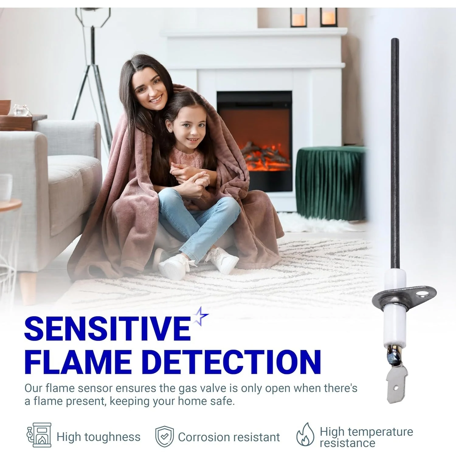 52W29 Furnace Flame Sensor Replacement - For Lennox Armstrong & Ducane Furnaces - 2 Pack - Image 3