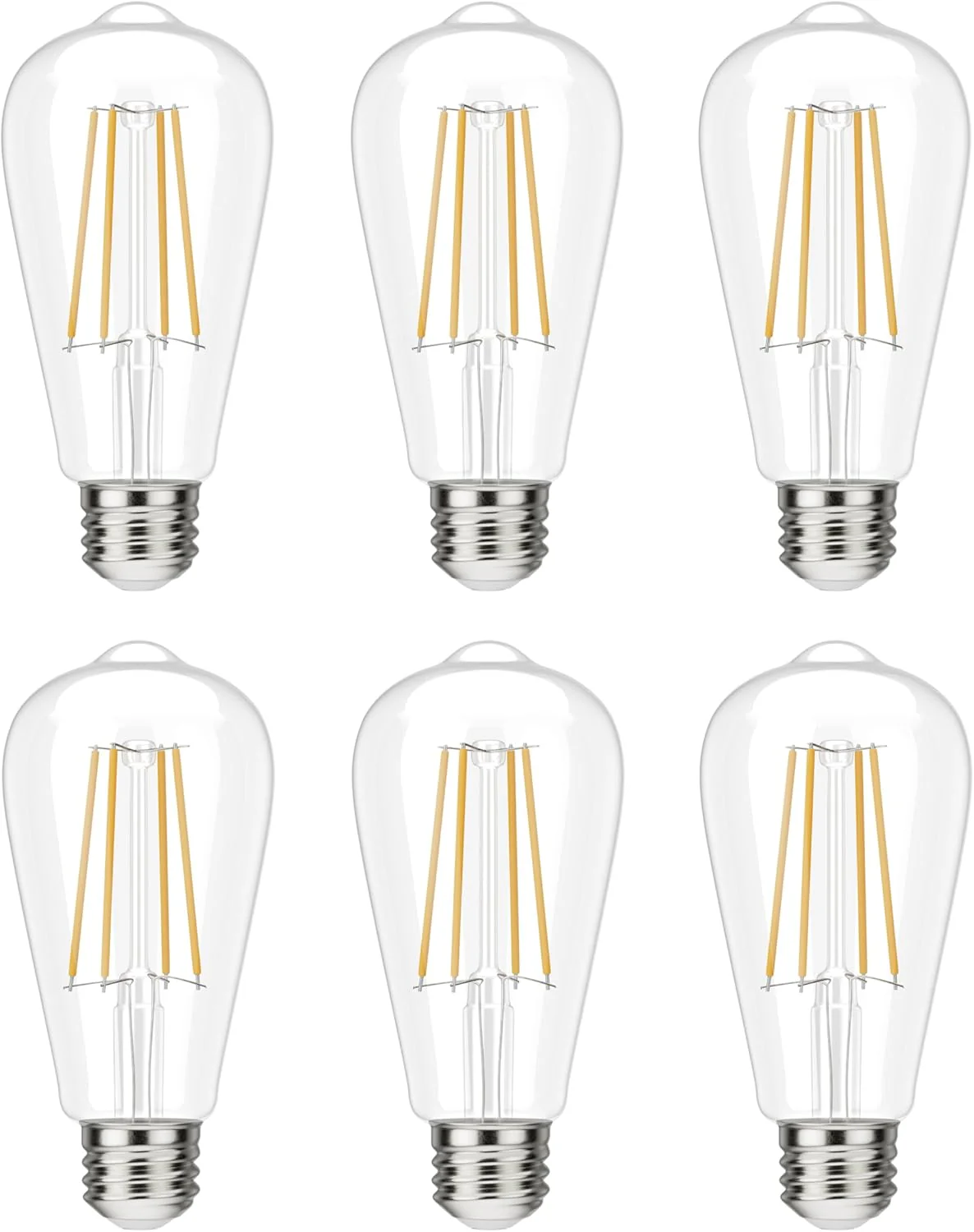 Vintage ST58 ST19 LED Filament E26 Medium Base Edison Light Bulbs
