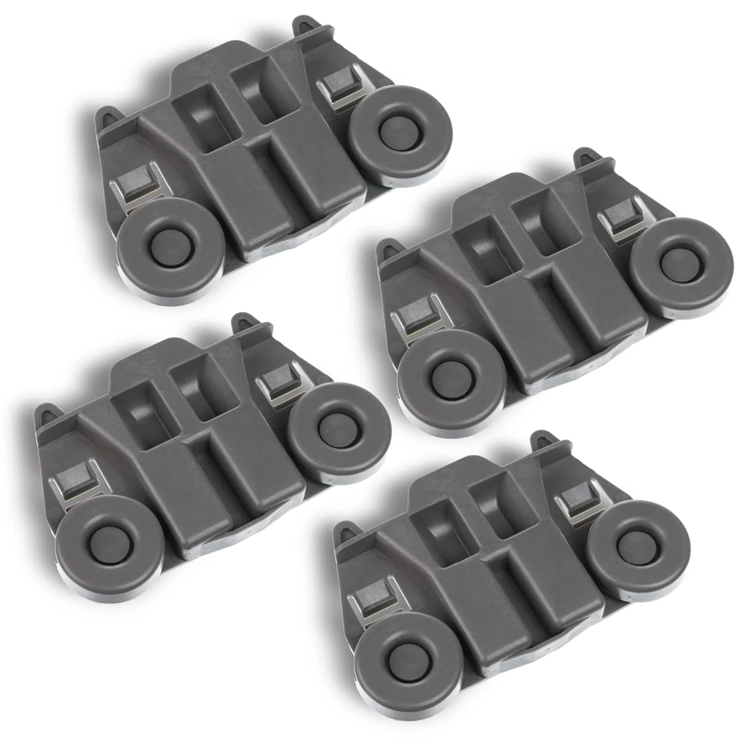 W10195417 Dishwasher Lower Rack Wheels for Kenmore Whirlpool KitchenAid Jenn-Air - 4 Pack