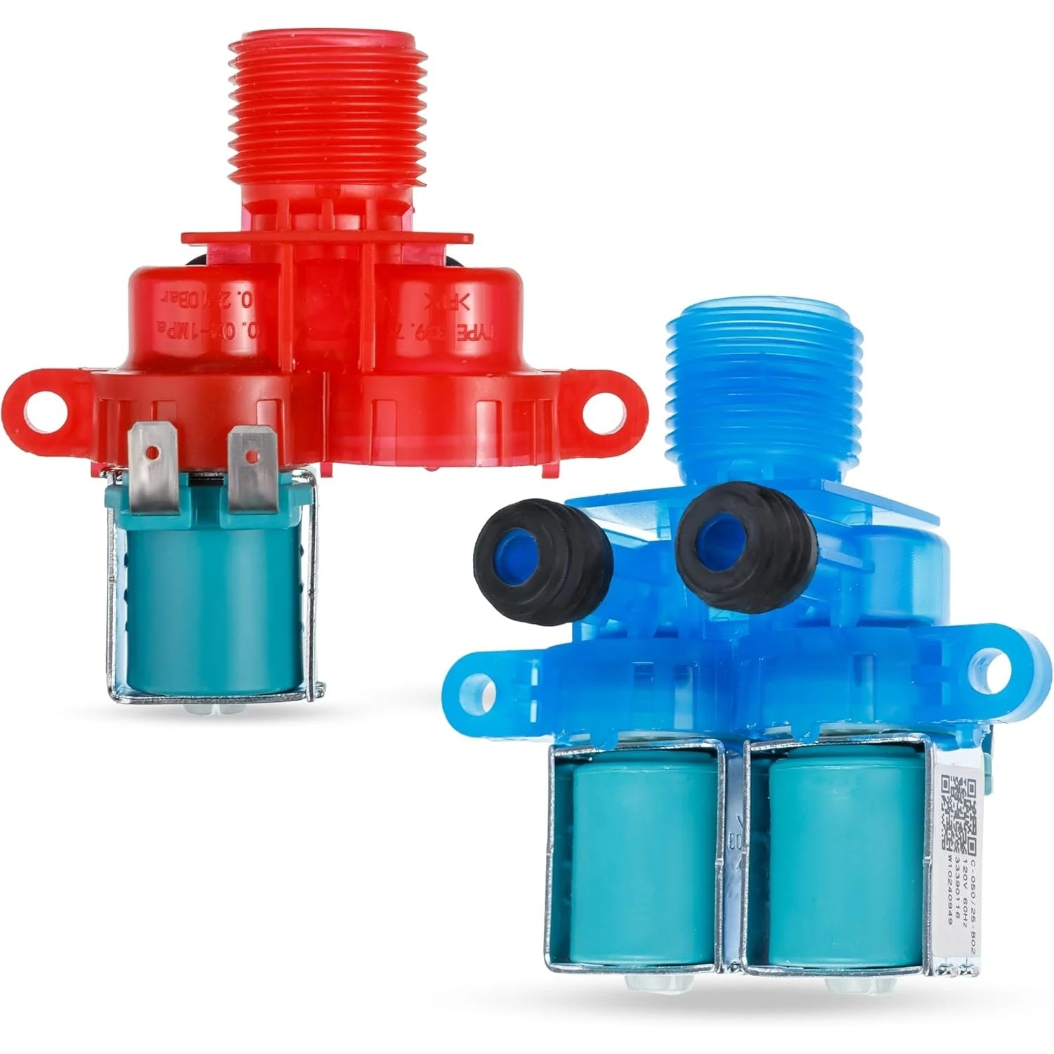 W10240948 Hot & W10240949 Cold Water Inlet Valve for Whirlpool Maytag Front Load Washers