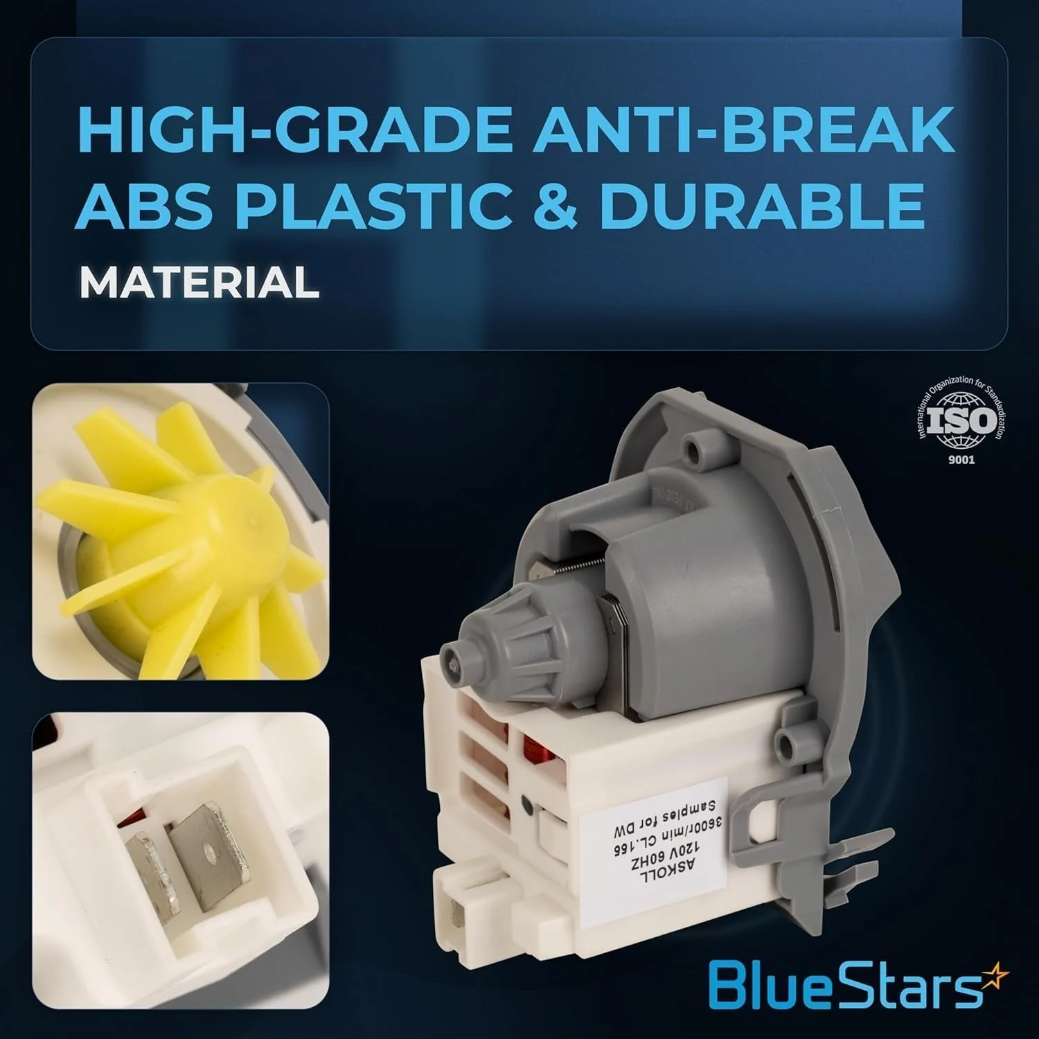 W10348269 Dishwasher Drain Pump - For Whirlpool Dishwashers - Image 3