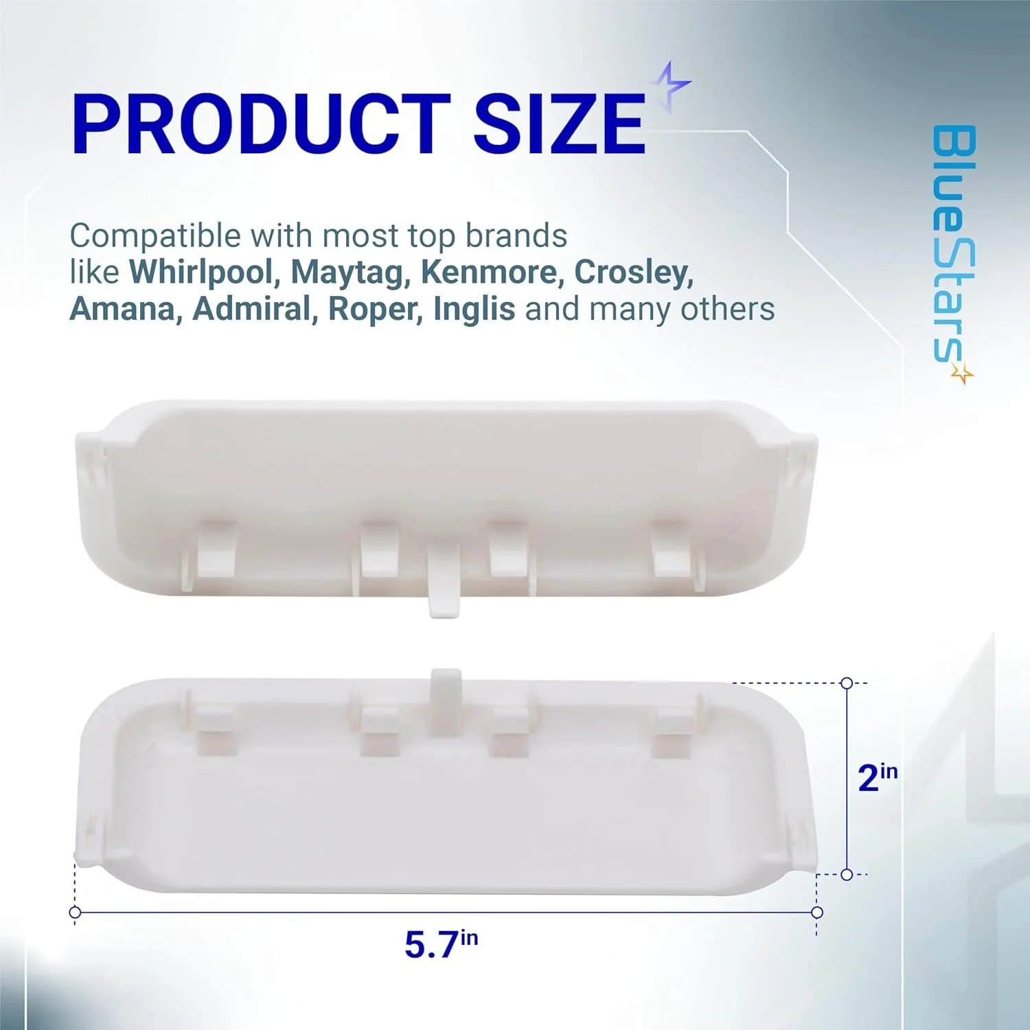 W10861225 W10714516 Dryer Door Handle - For Whirlpool Kenmore Maytag Dryers - 2 Pack - Image 2