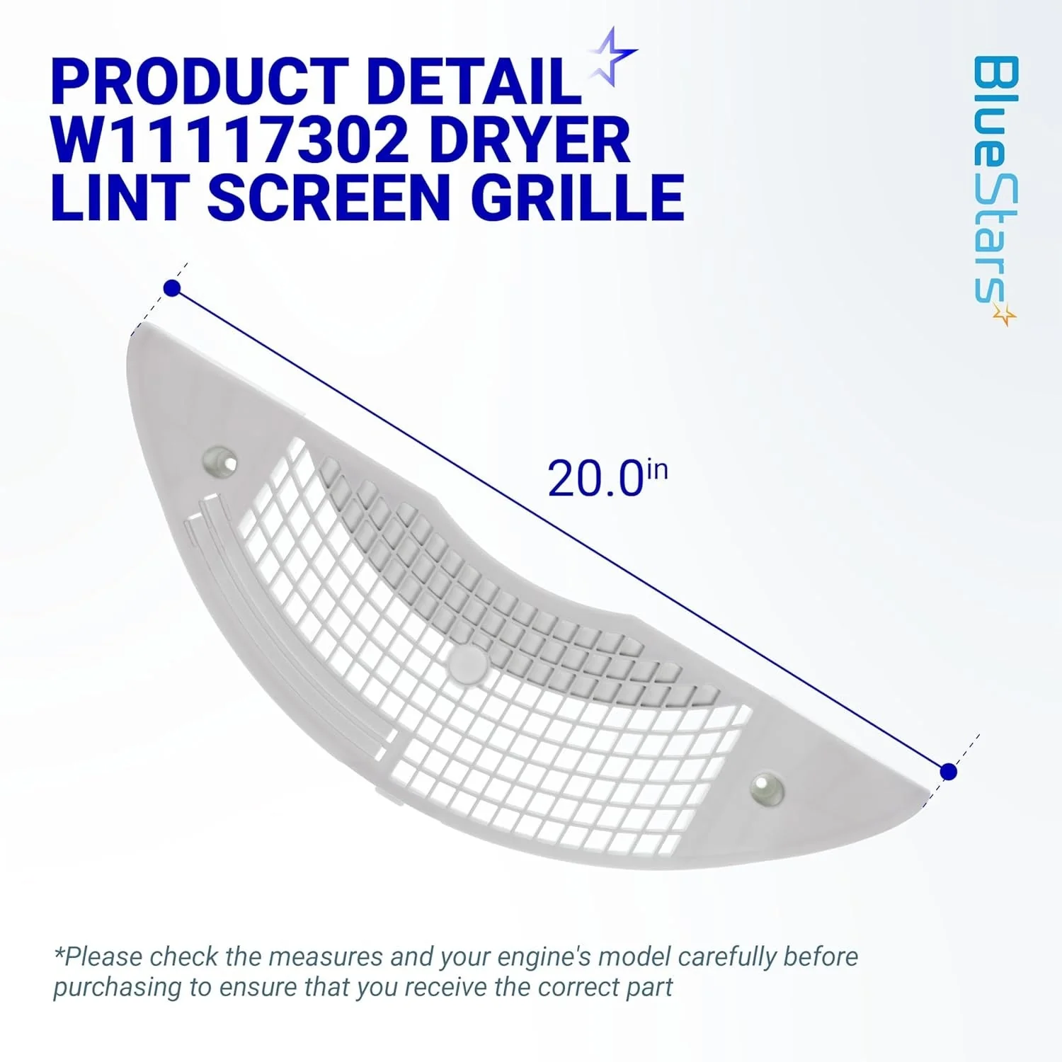 W11117302 Dryer Lint Screen Grille for Some Whirlpool, Kenmore, Maytag Dryers - Image 2