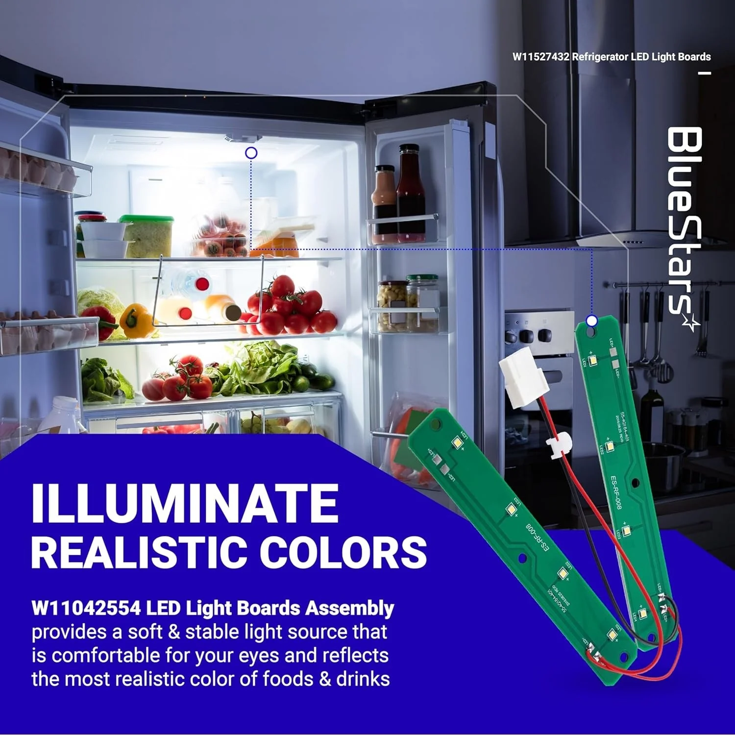 W11527432 Refrigerator LED Light Assy - For Whirlpool Maytag - Image 4