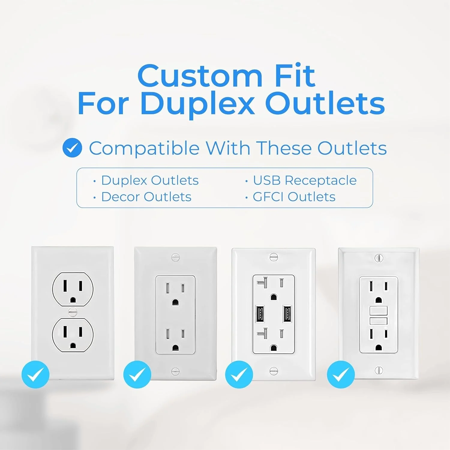 6-Outlet 3-Sided Wall Mount Power Strip Extender with 4 USB Ports (5V, 2.4A, 12W) & Night Light - Image 7