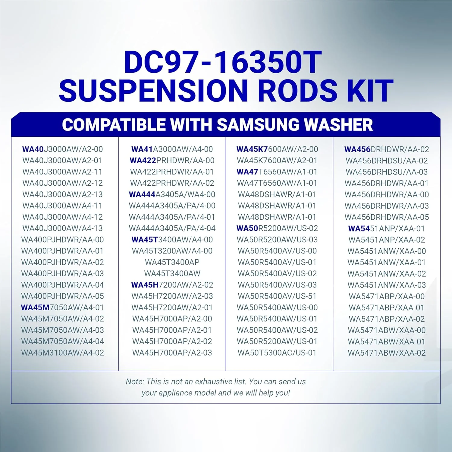 DC97-16350T DC97-16350U Suspension Rods 26.2" - For Samsung Washer - 4 Pack - Image 8