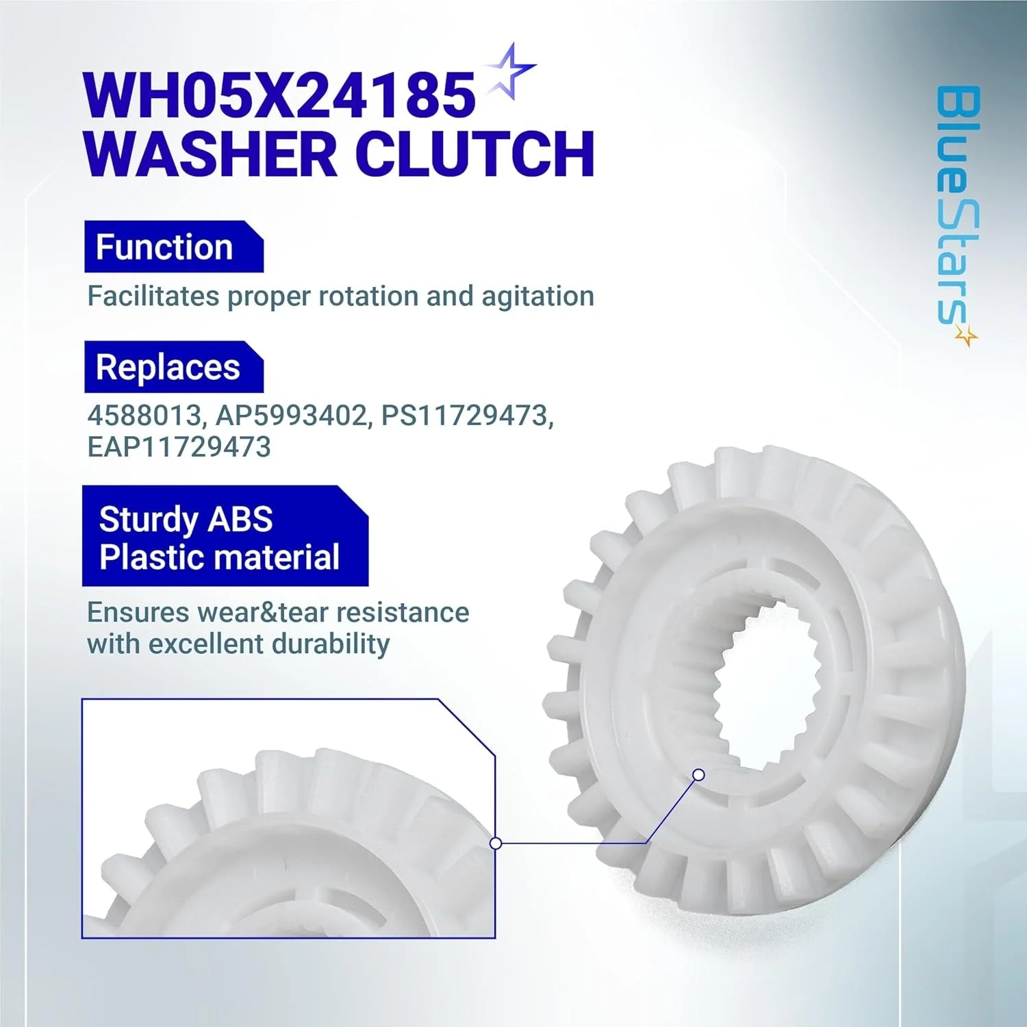 WH01X27538 Drive Belt & WH05X24185 Clutch & WH01X24434 Spring for GE Hotpoint Washer - Image 4