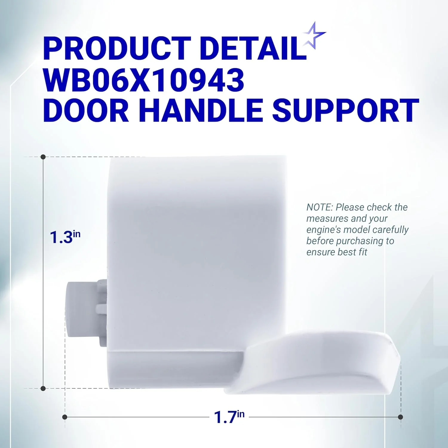 WB06X10943 Microwave Door Handle Support - For GE Hotpoint Microwaves - Replaces 3025054 - Image 2