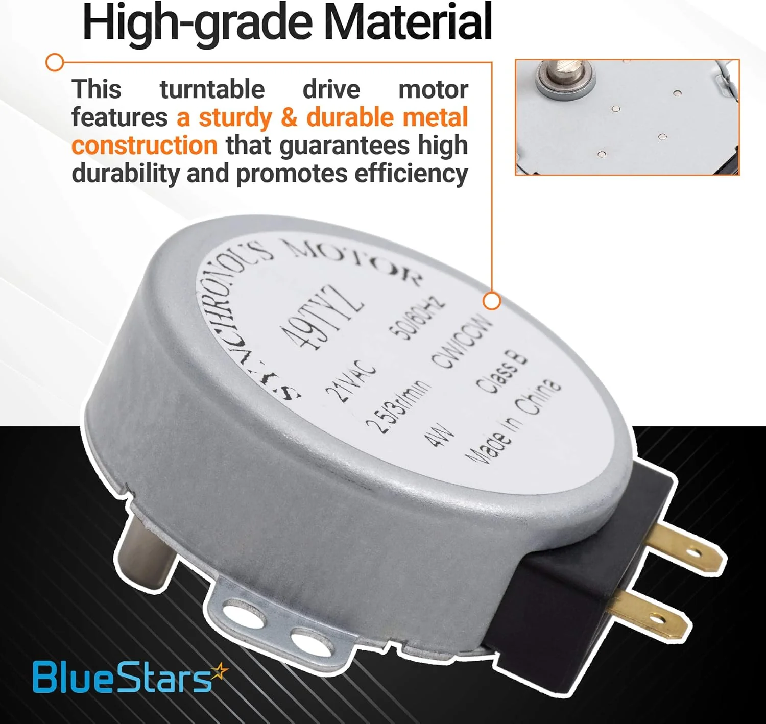 WB26X10038 Microwave Turntable Motor Replacement - For GE & Kenmore Microwaves - Image 4