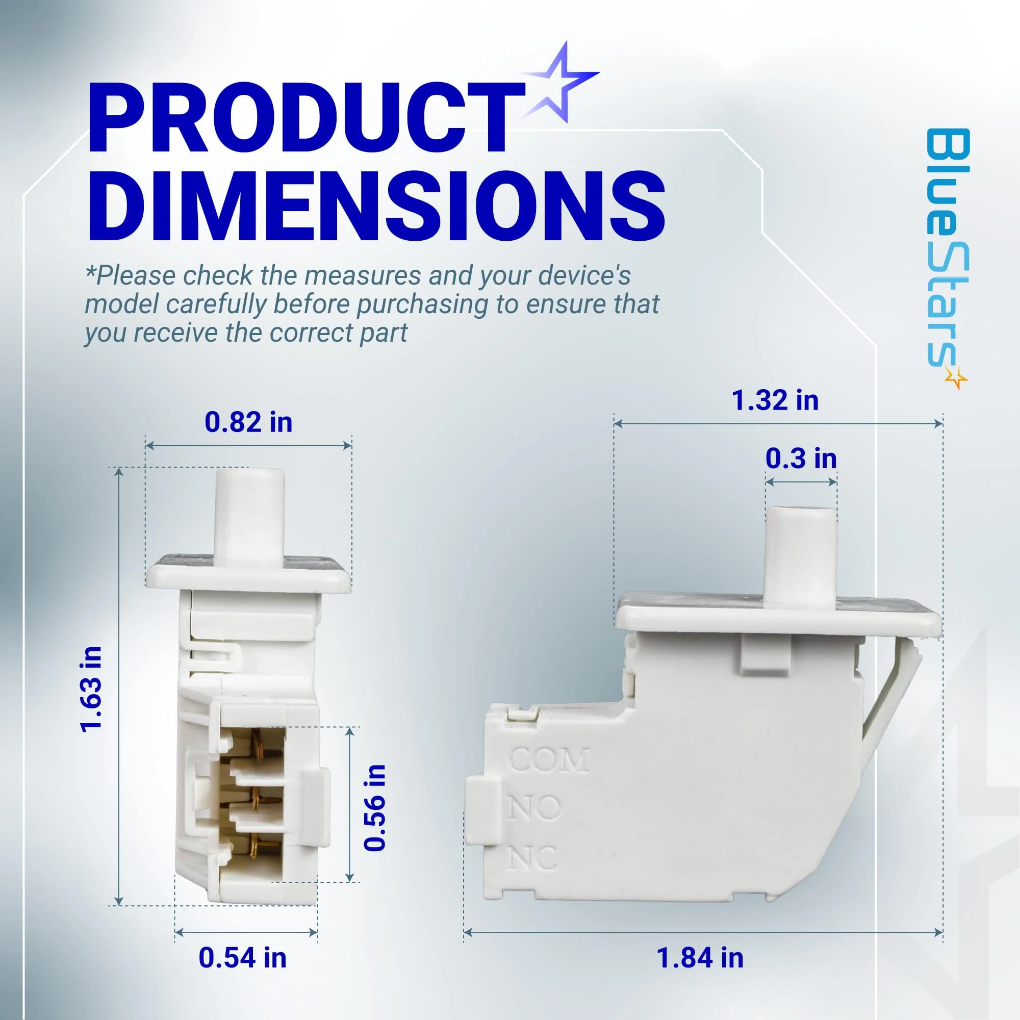 WE04X28977 Dryer Door Switch - For GE Hotpoint Dryer - Image 2