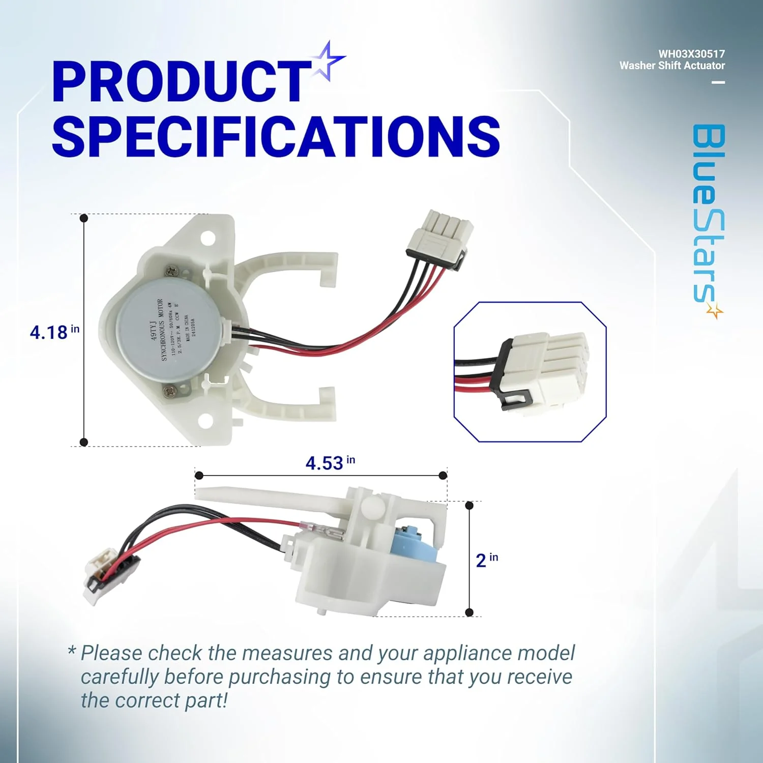 WH03X30517 Washer Shift Actuator for GE Hotpoint Washing Machines - Image 3
