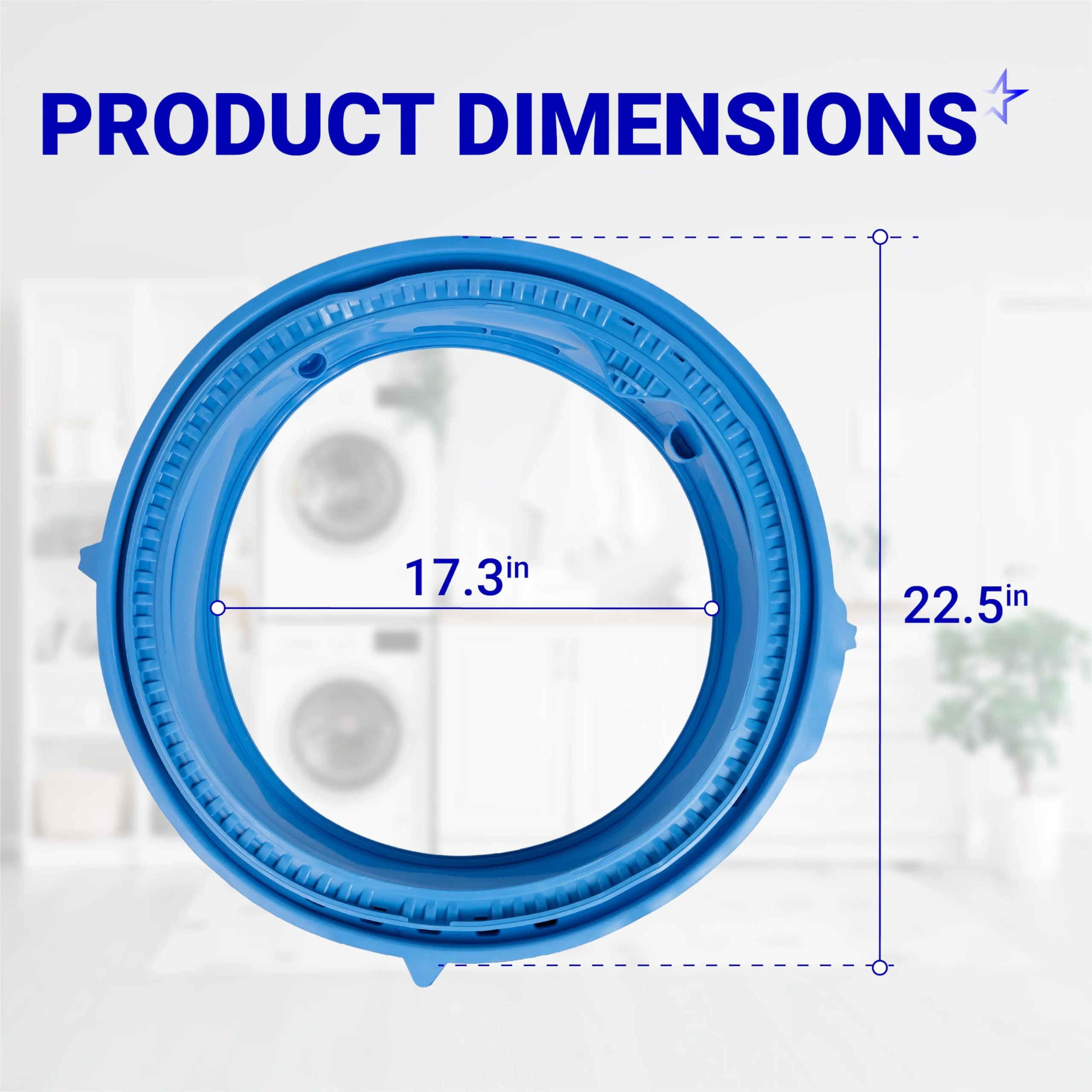 WH05X29521 Washer Door Gasket - For GE GFW550SSN0WW GFW550SSN2WW - Replaces PS12743602 4978358 - Image 2