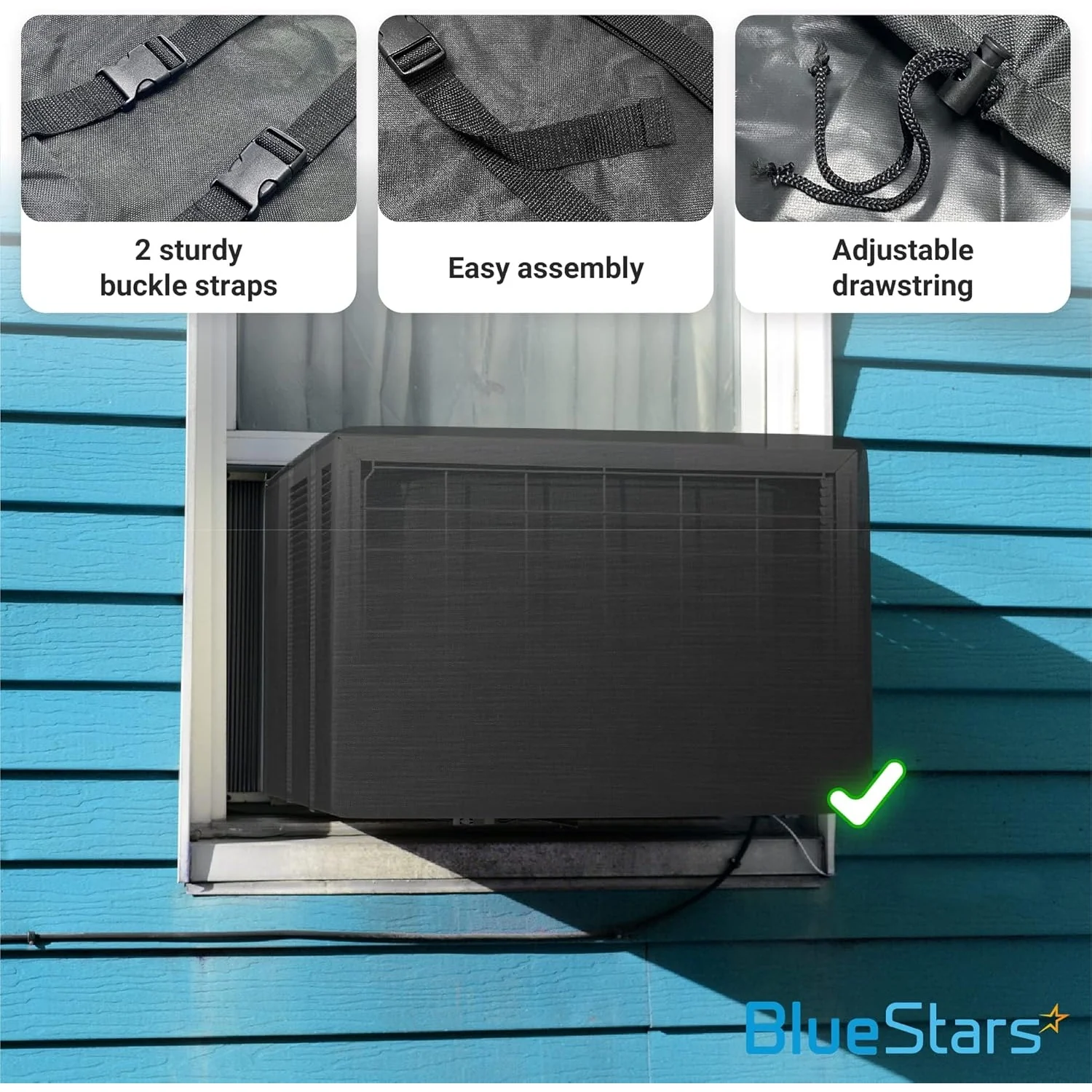 Window Air Conditioner Cover For Outside Unit - 25.5"W x 21"D x 17"H AC Cover - Image 4