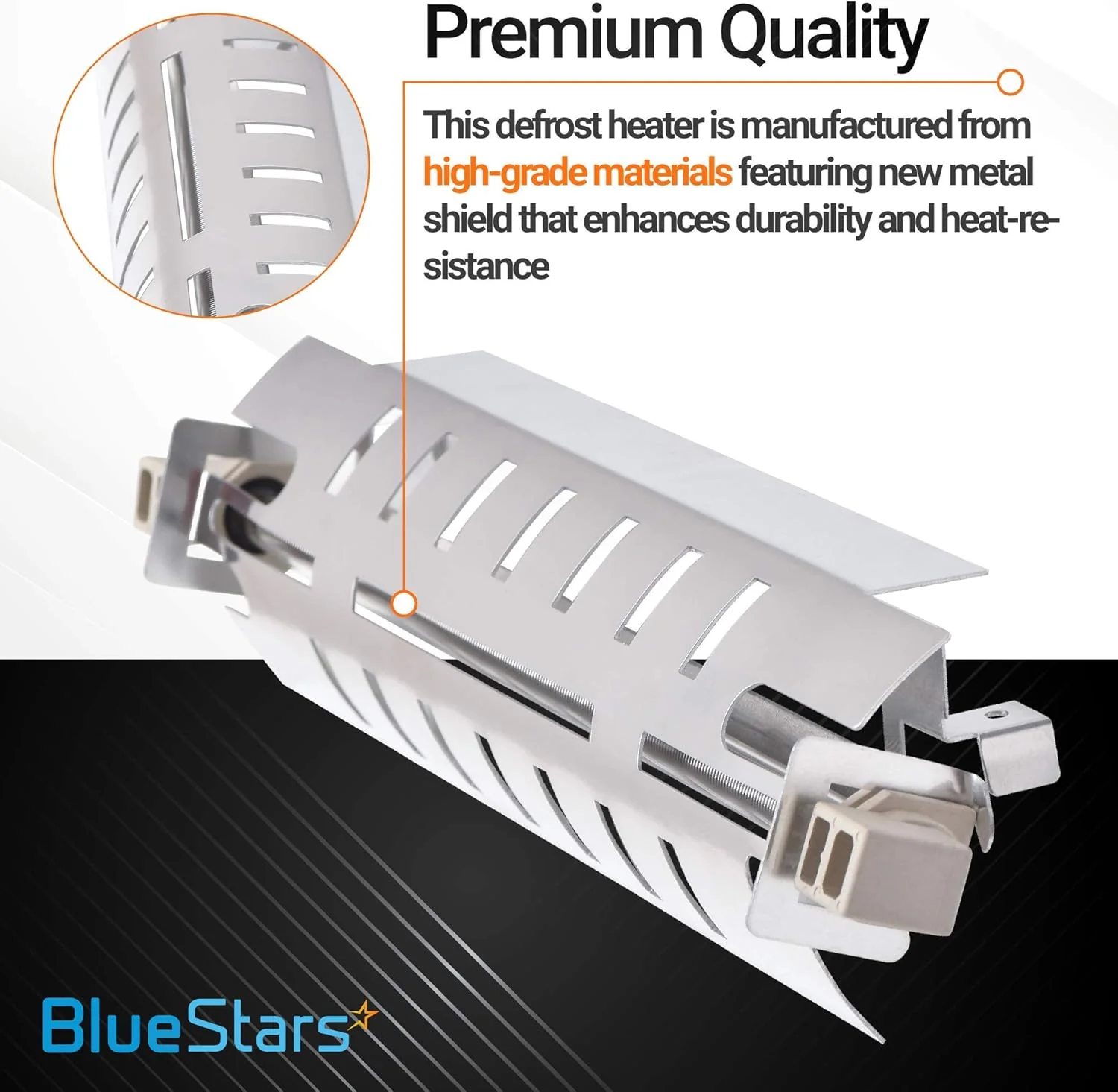 WR51X10055 Refrigerator Defrost Heater with METAL SHIELD - For GE Kenmore Refrigerators - Image 5