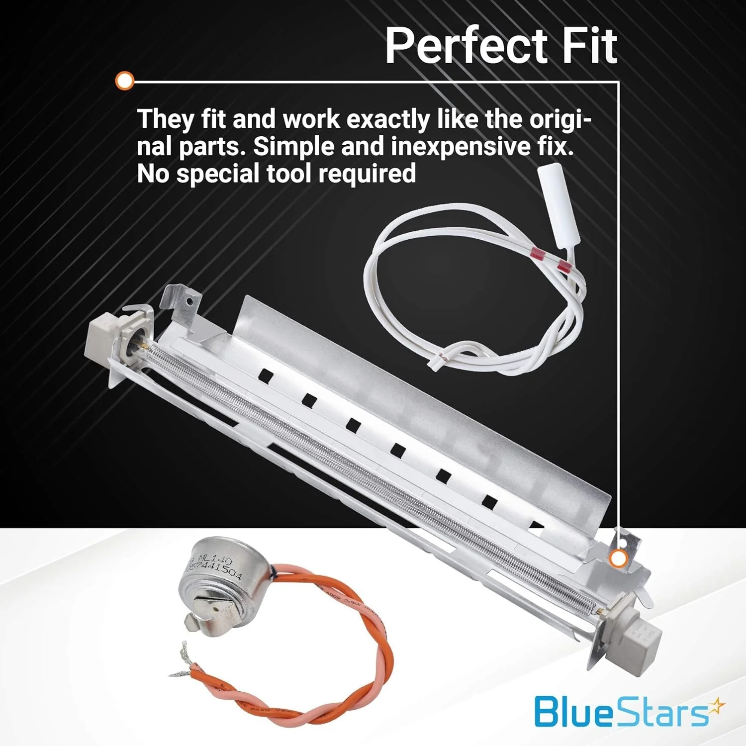 WR51X10055 Refrigerator Defrost Heater, WR55X10025 Temperature Sensor and WR50X10068 Defrost Thermostat Replacement - For GE Hotpoint Refrigerators - Image 7